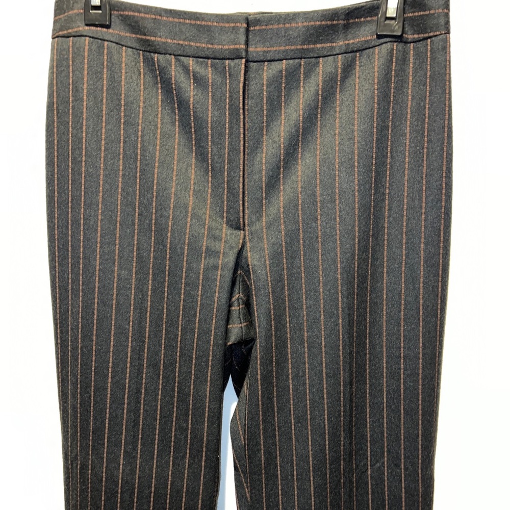 Etcetera Black Gold Copper Stripe LINED Dress Pants Slacks Size 8 Career Trouser